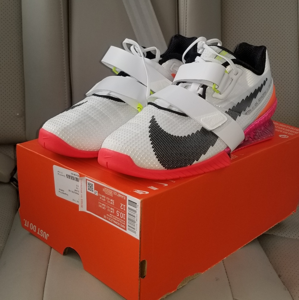 Nike Romaleos 4 SE "Rawdacious" Men's Size 10.5 White Bright Crimson DJ4487-121